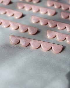 Limited Edition: Scallop Hem Long Brooch in Rosé